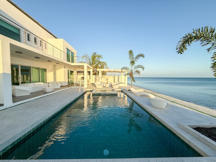 Luxury Oceanfront Villa | Pool Sunset views | 5 Br
