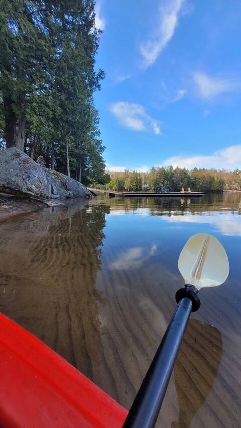 Northern Log Cabin, AC, Kayaks, Sauna, Swimming