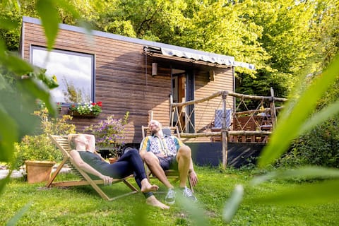 Tiny House "Zirbe" by the lake with sauna