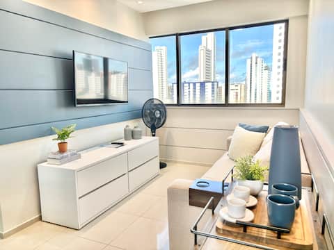 Imóvel de sucesso: Flat 6 min from the beach | 24-hour doorman | garage em Recife