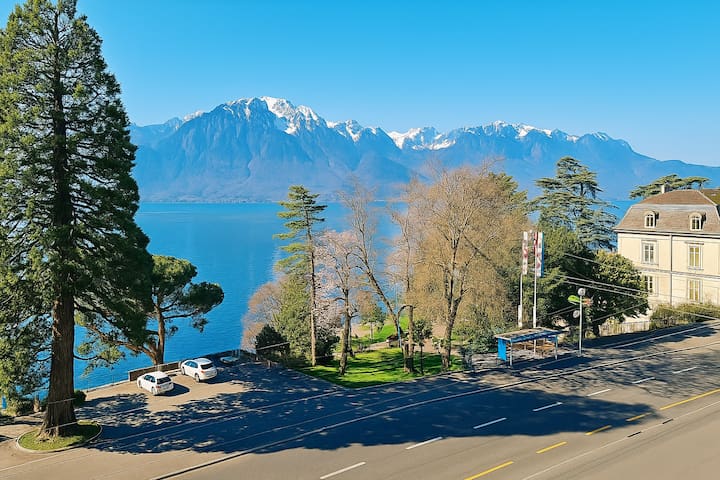 Montreux city center apartment 120m2, lake view
