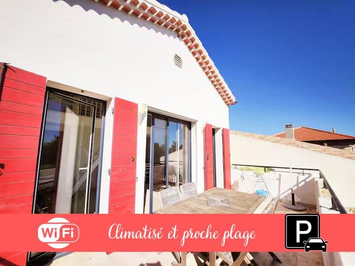 Appartement Le Brusc Climatisé Plage à Pied - Six-Fours-les-Plages