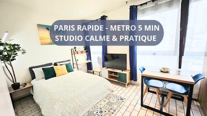 Paris Rapide  Métro 5 Min, Studio Confortable - Montreuil