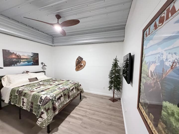 The Alaska Room with Queen bed in basement.