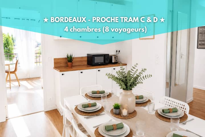 Life&travel - Appart Cosy - 4 Chambres - Bordeaux - Bordeaux