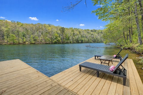 Private Dock · 6BR Lakefront Estate · Sleeps 18