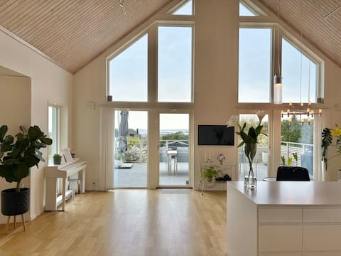 Popular Airbnb listing: Modern seaside villa with panoramic views & Jacuzzi in Sydväst