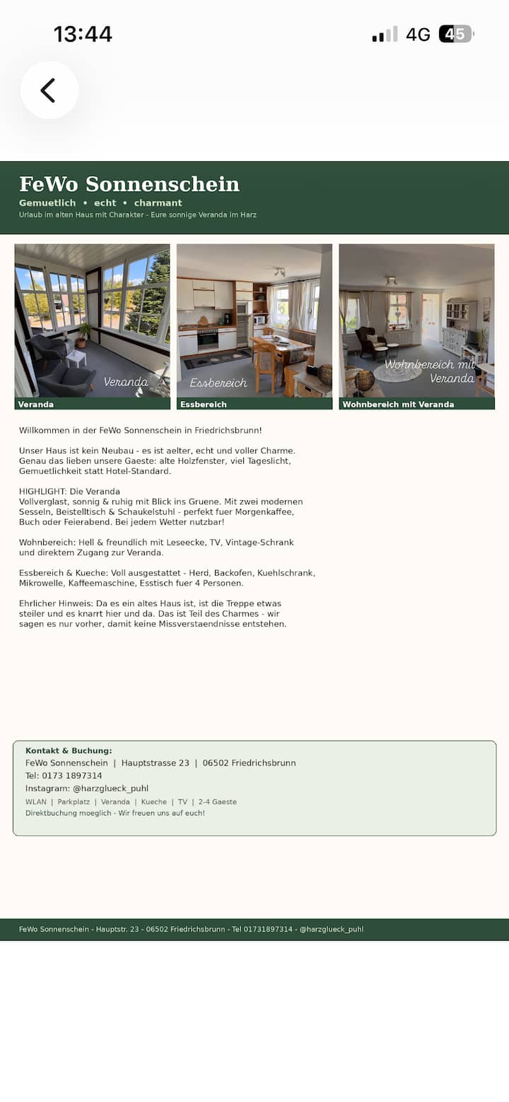 Ferienwohnung Sonnenschein Mit Streichelhof - Thale