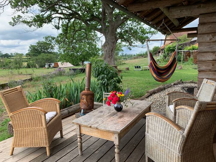 Chalet Authentique En Bois Avec Sauna - Montmarault