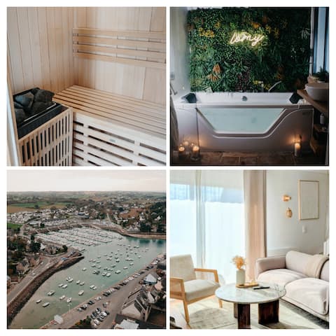 Duplex "Lomy" view of the port - Private Sauna & Balneo