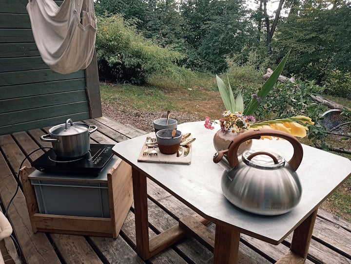 Urige Outdoorcampsauna Waldhütte - Nordrhein-Westfalen