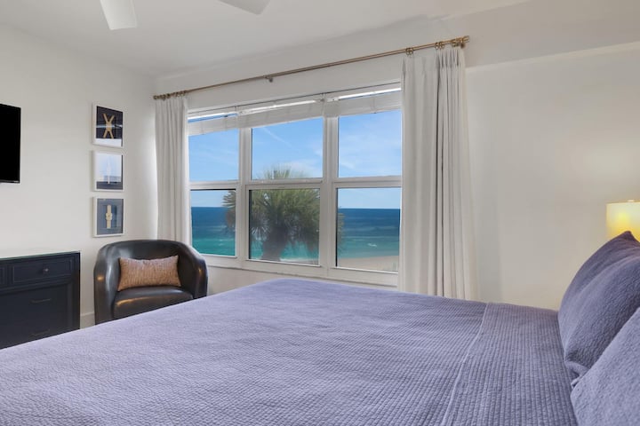 Direct Ocean View, Private Washer & Dryer A209 - Crescent Beach, FL