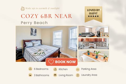555/2 - 6BR Quincy | Spacious Apt near Perry Beach