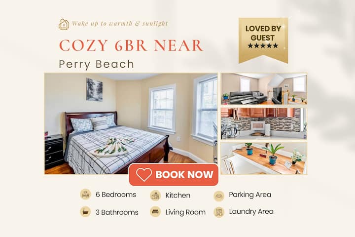 Family-friendly 6br Stay Near Beach & Boston 555/2 - 퀸시