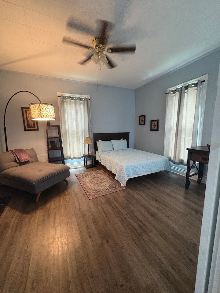 Large open master bedroom.