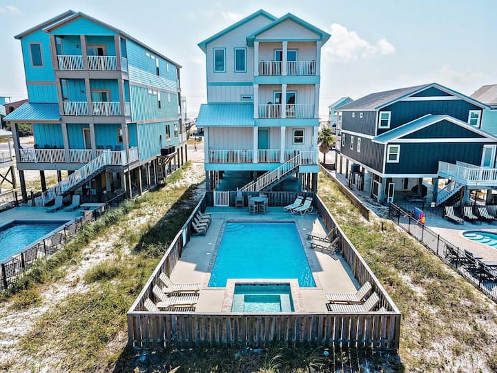 Huge 10 Bedroom 10.5 Baths Private Pool And Hottub - Gulf Shores, AL