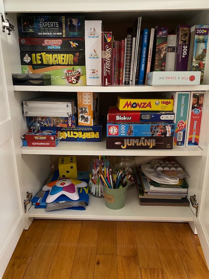 Wide variety of puzzles, board games, DIY items, for all ages!