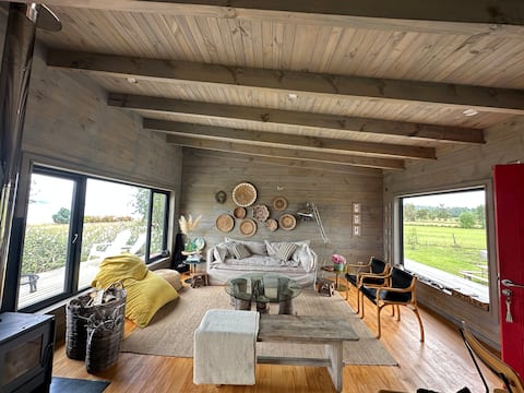 Cabin on the shore of Lake Puyehue