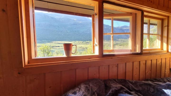Café por la mañana y vistas desde el pasillo