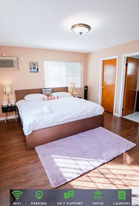 Private Entrance/Bathroom Free Parking King Bed