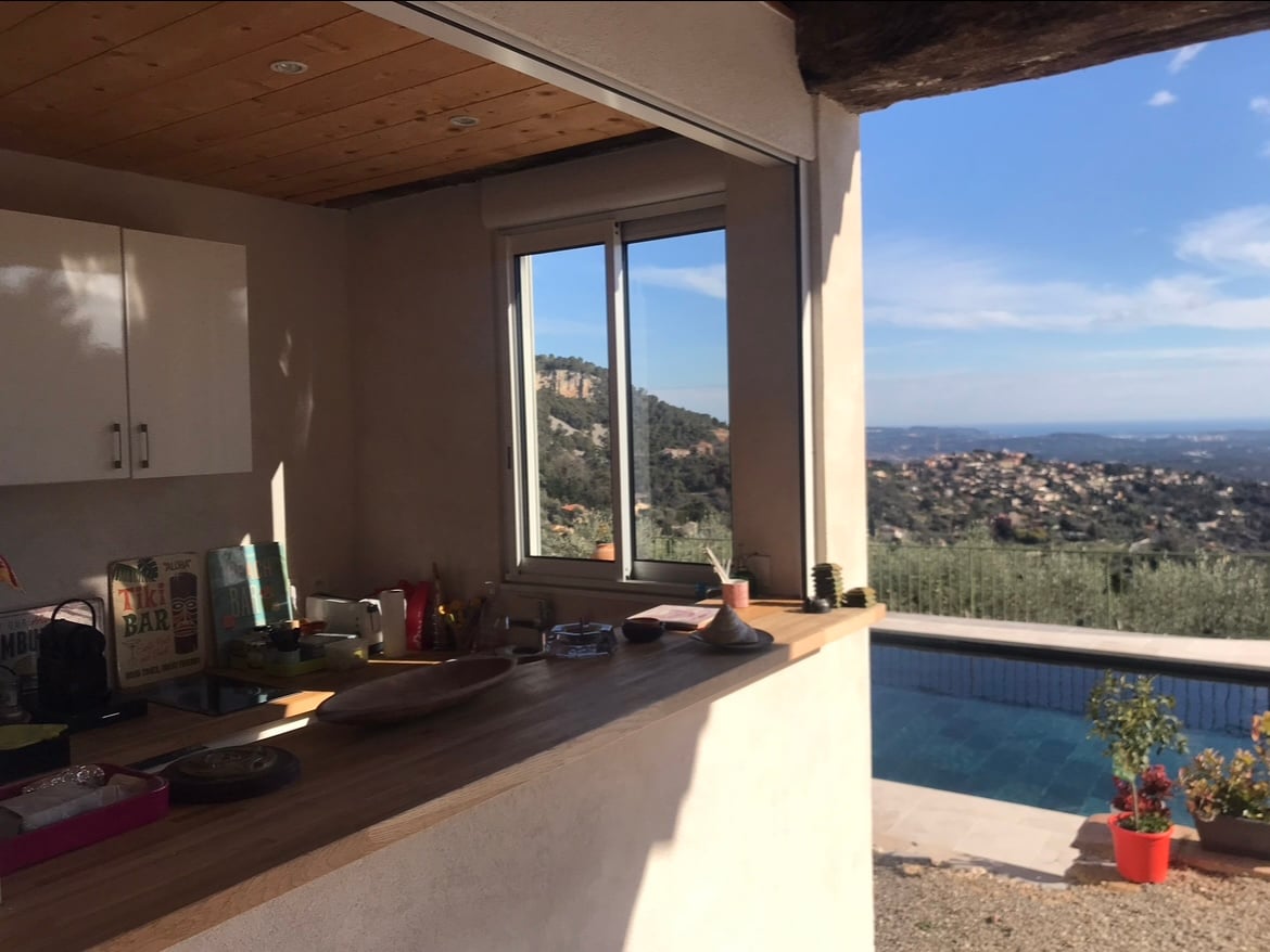 Top Airbnb: House (pool house) sea view pool 5x10 for 2 people in Grasse