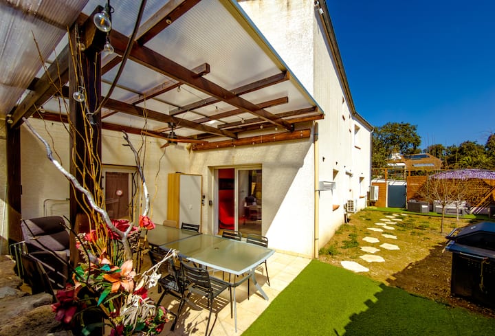 Appart 2 Chambres, Piscine, Spa, Jardin, Terrasse - Baillargues