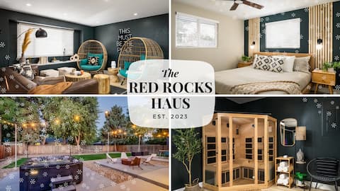 Red Rocks Haus-New Hot Tub, Fire Pit, Sauna, Gym!