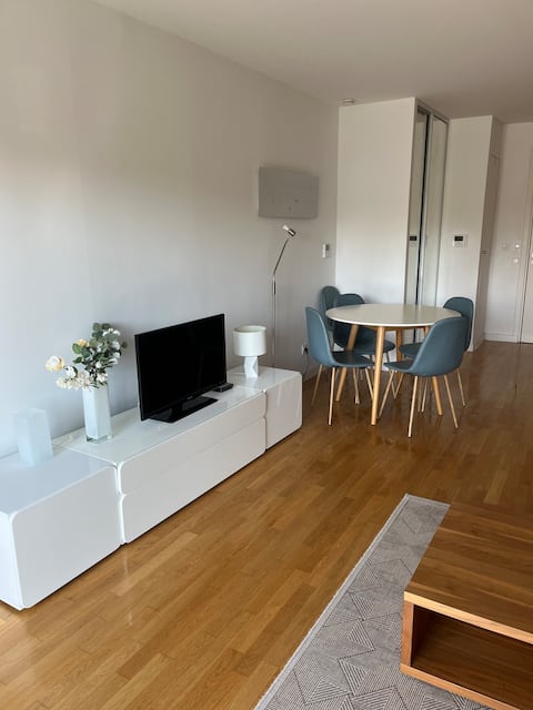 Airbnb performant: One-bedroom apartment with terrace and view of the Parliament, parking included à Robertsau