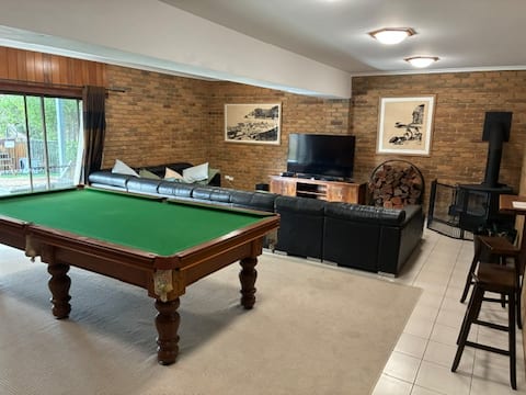 Pool table, air hockey, ping pong & foosball