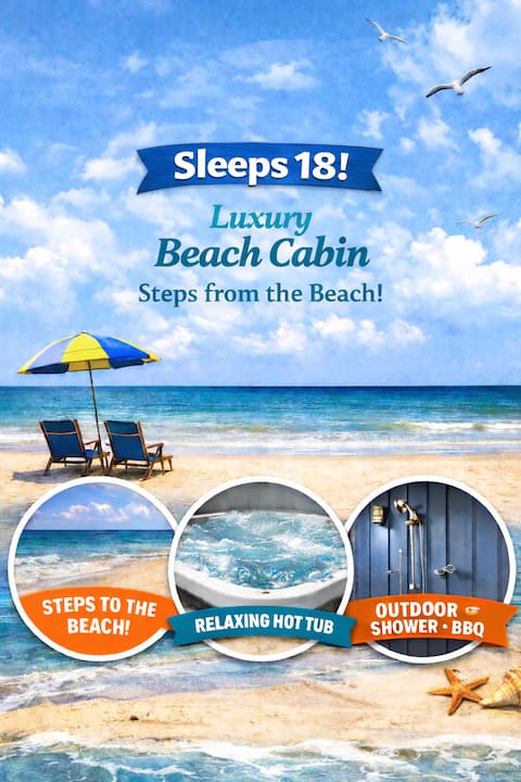 Just Beach It! Steps to Beach & Hot Tub Retreat