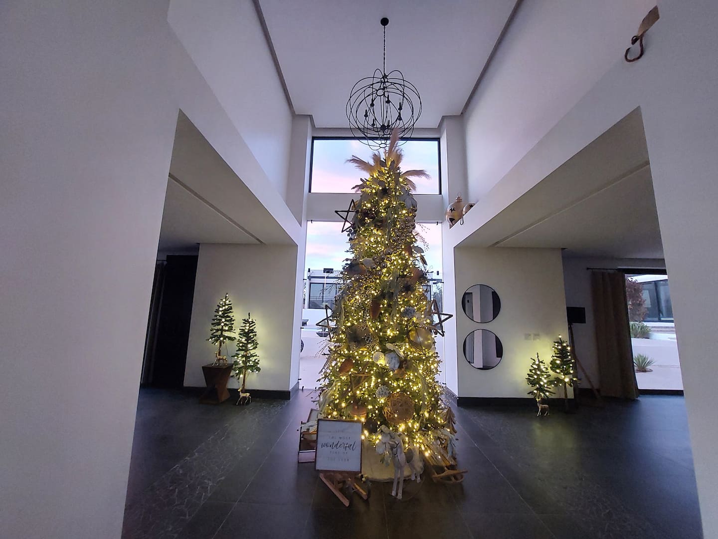 The Christmas tree in the lounge