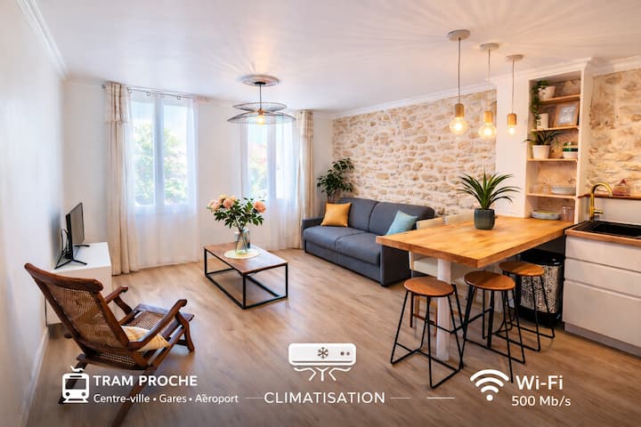 T3 Climatisé Avec Pierre Apparente - Montpellier