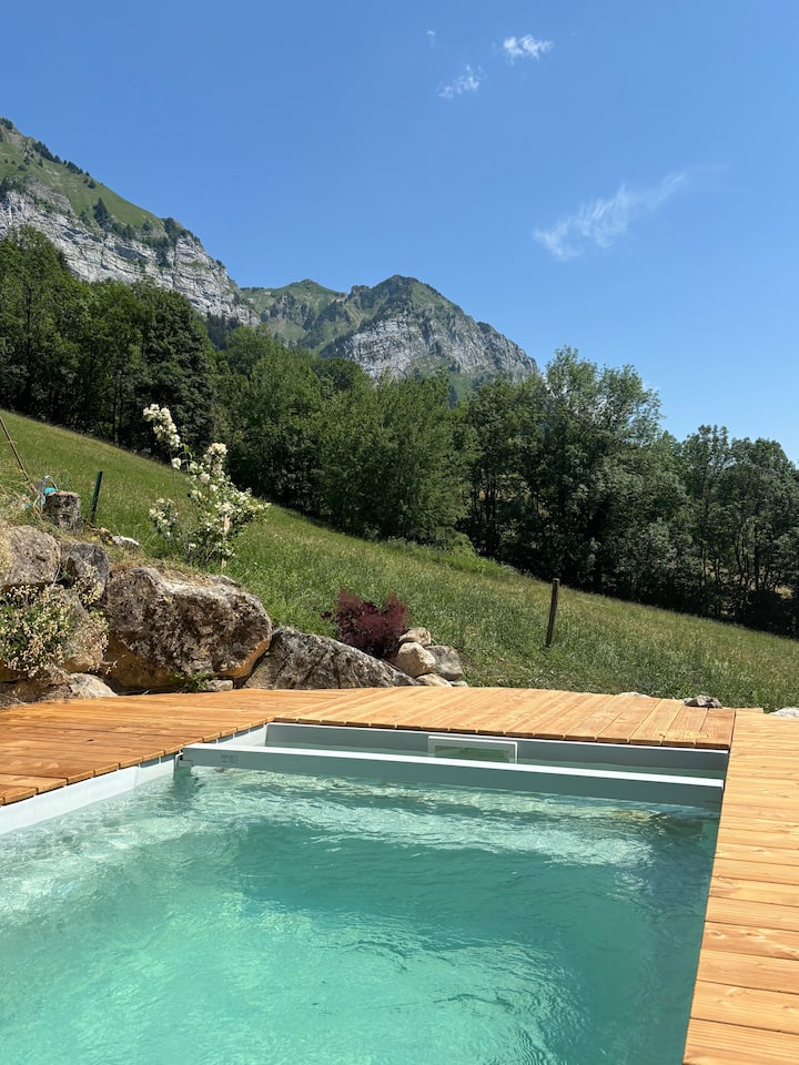 Chalet Au Cœur Des Alpages Avec Petite Piscine. - Lake Annecy