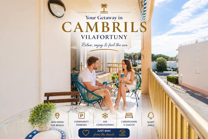 Cambrils • Sea View & 50 M Beach • Parking • A/c - Cambrils