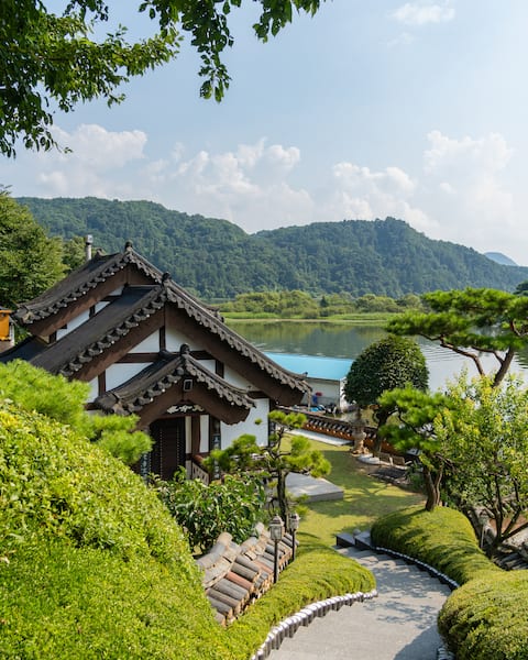 Private Hanok stay surrounded by forests facing the Bukhan River