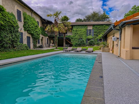 Charming house near Lyon, sauna, pool, air conditioning