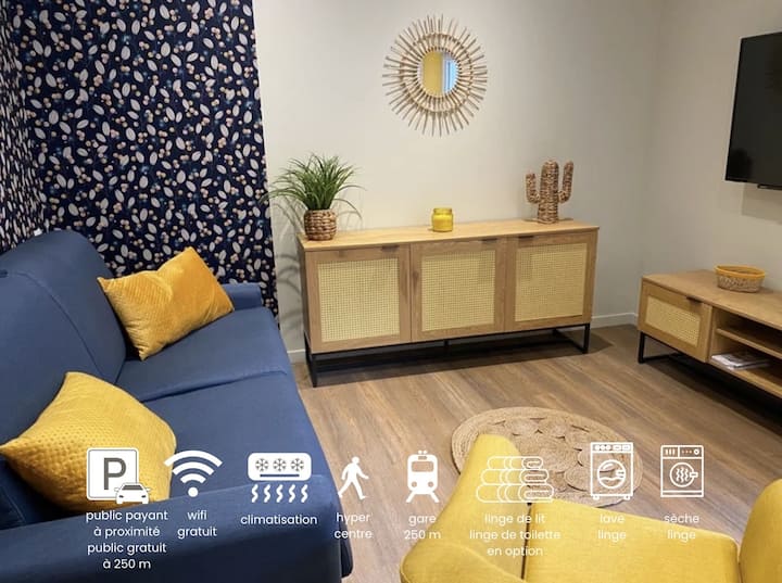 Marianne 8, Apt 2 Pers, Hyper Centre, Wifi - Bergerac