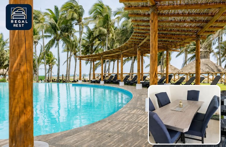 House for 6 | Pool and beach club | Wi-Fi