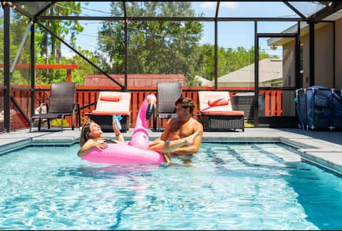 Pool Escape with 2 King Beds | and Game Room