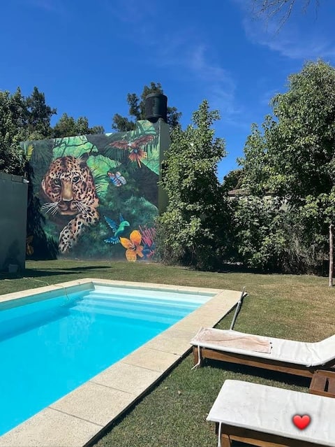 Quinta Derqui Home pool grill and park