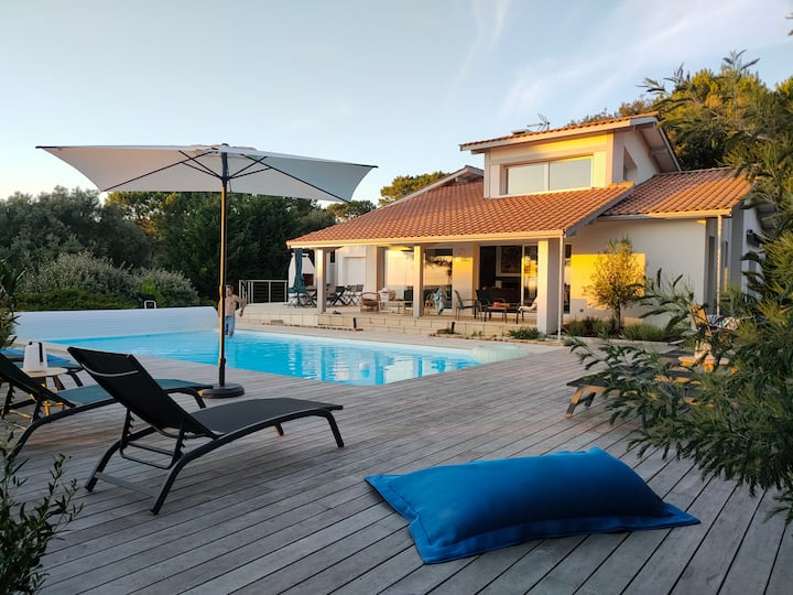 Loue Villa Familiale Vue Sur Mer - 阿爾卡雄
