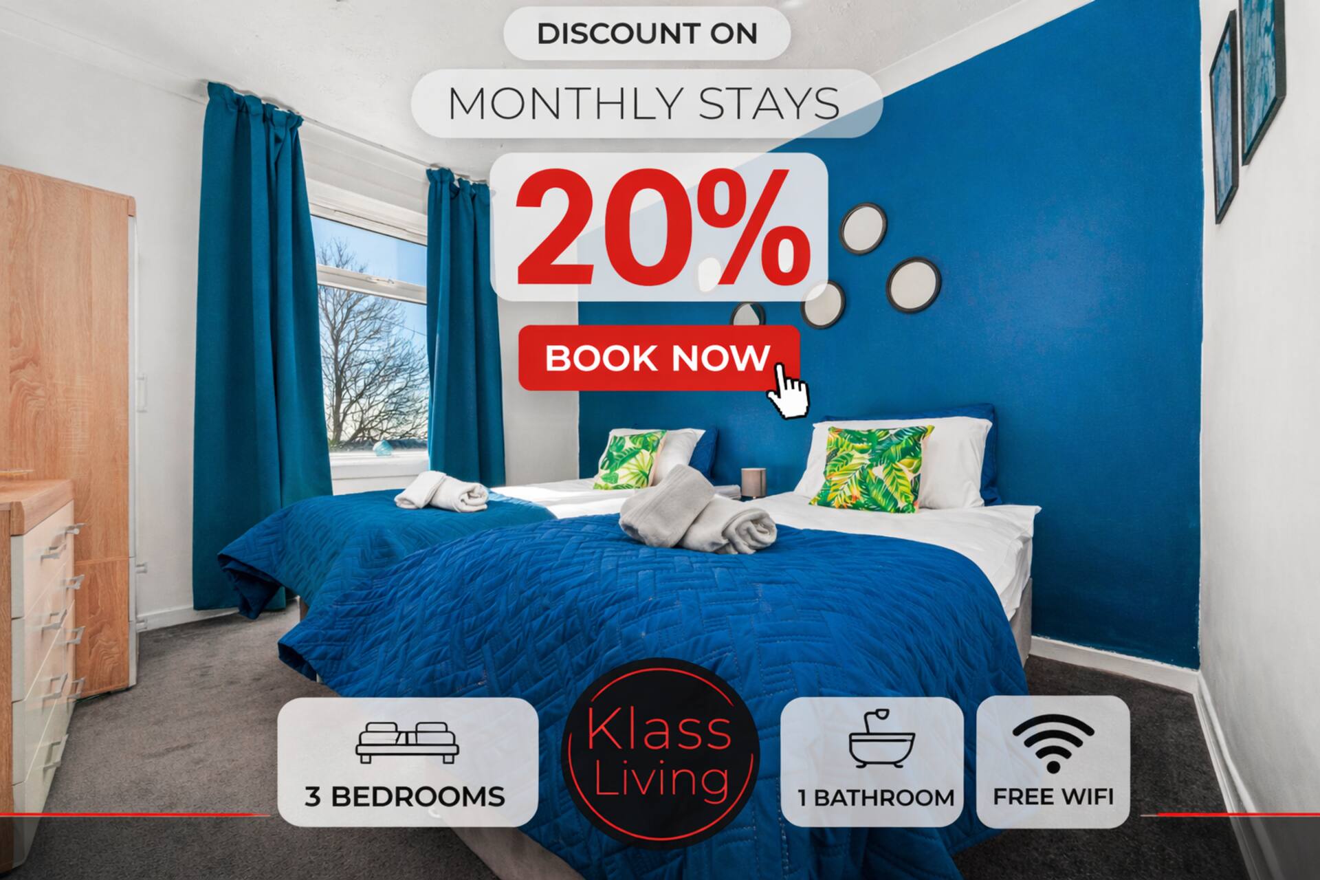Coats Street Apartment by Klass Living Coatbridge