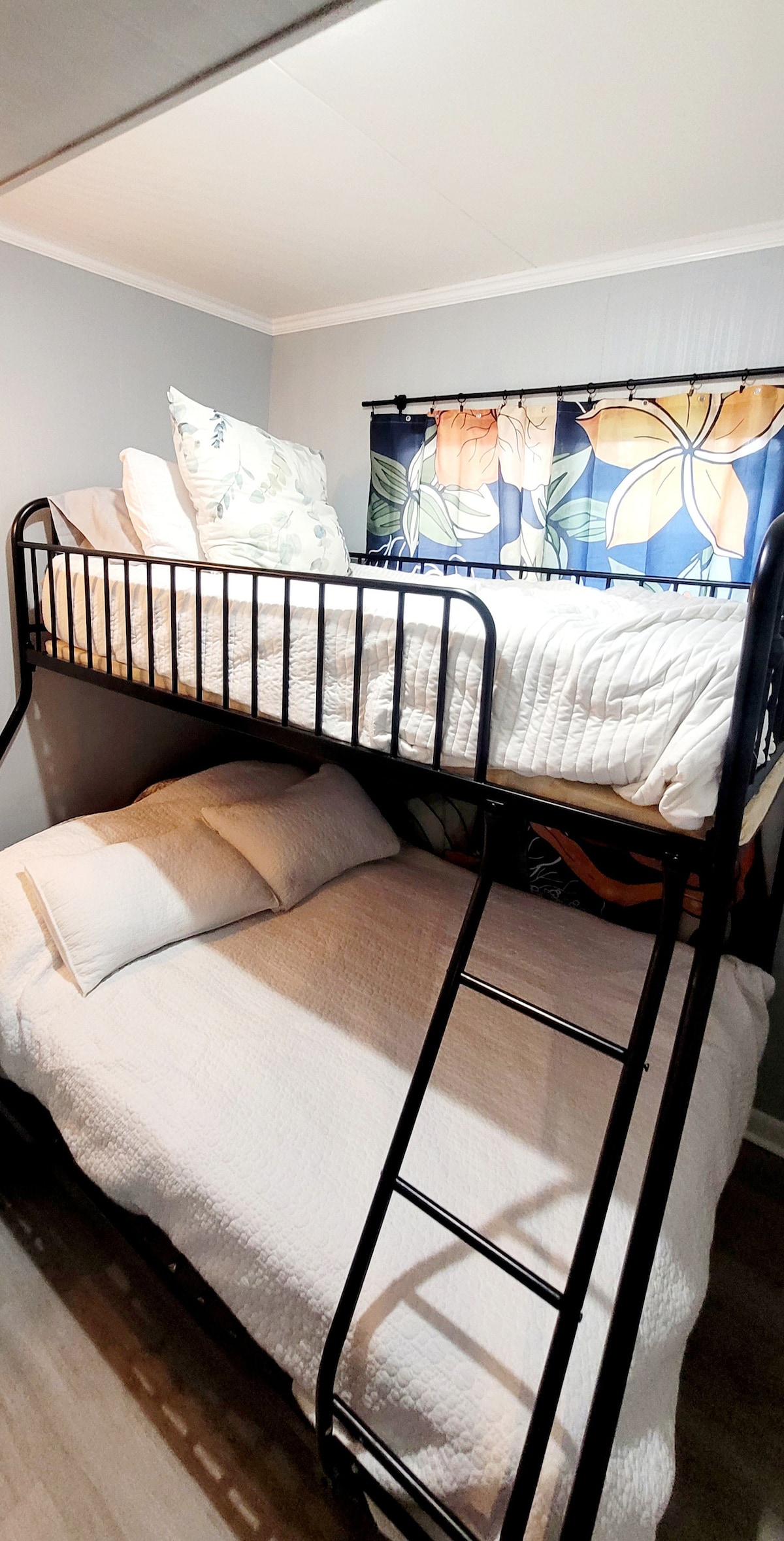 Bunk Bed room #2. Twin mattress on top, full mattress on bottom.