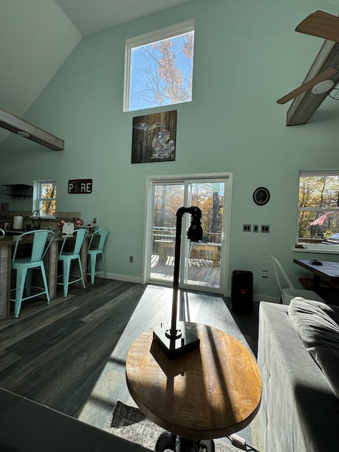 Forest hideaway lake views! Relaxing hot tub!