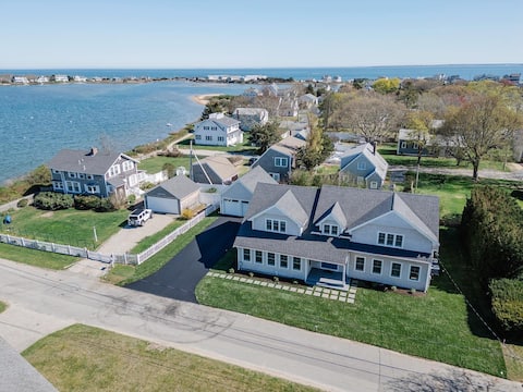 All-New, Large Cape w/ Water Views. Walk to Beach.
