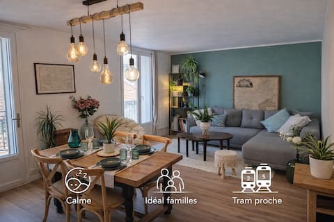 Top Airbnb: Large quiet 3-bedroom apartment • garden-facing bedrooms à Croix D'argent