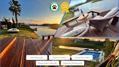 Lakeside Pool House in the Backyard and Private Deck