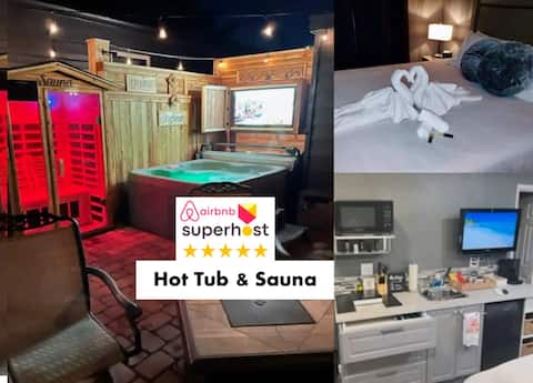 Reno Spa Studio•Hot Tub+Sauna•1.5 Miles to Airport