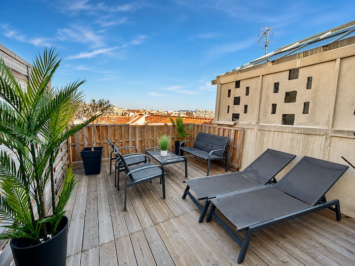 Honoré-rooftop-appartement Plein Centre Vieux Port - Marseille