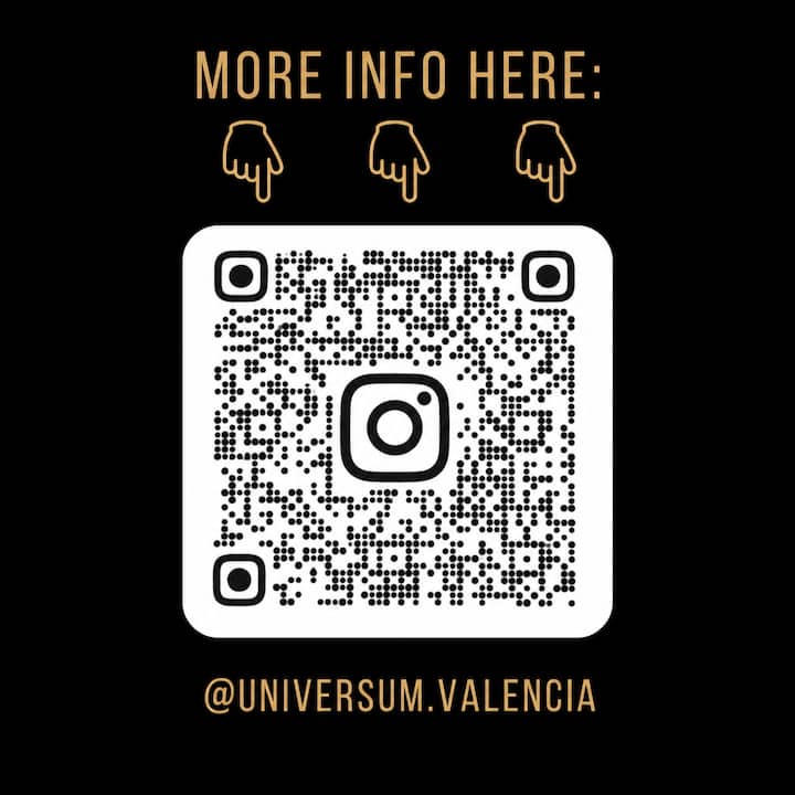 Universum е в Instagram! Открийте подбрани съвети и препоръки, за да подобрите престоя си във Валенсия. За персонализирани съвети или въпроси относно престоя си можете лесно да се свържете с нас.